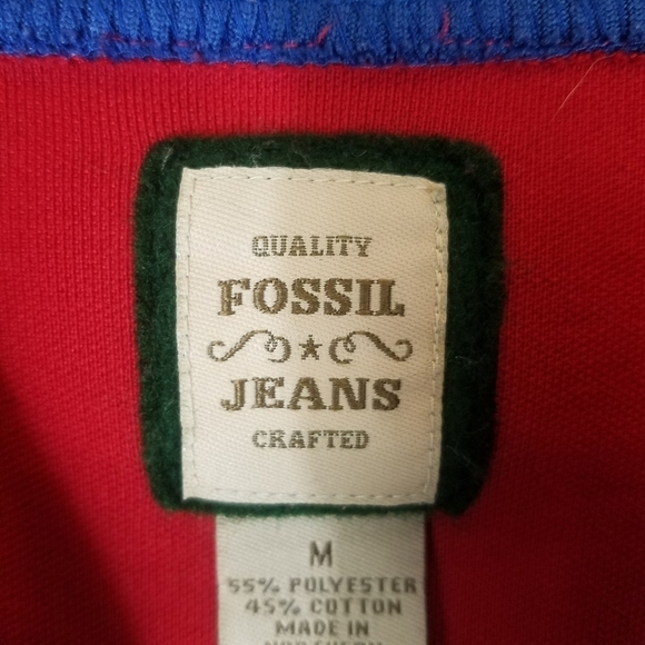 Vintage fossil zip front  track jacket flaws see pictures - Picture 8 of 8